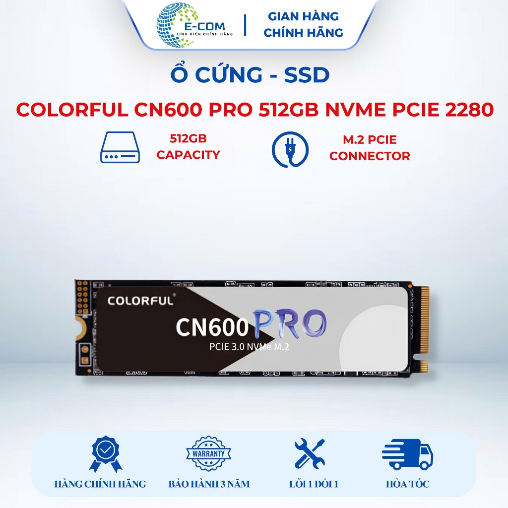 [SP FULL VAT] Ổ CỨNG SSD COLORFUL CN600 PRO 512GB M.2 NVMe PCIe 2280