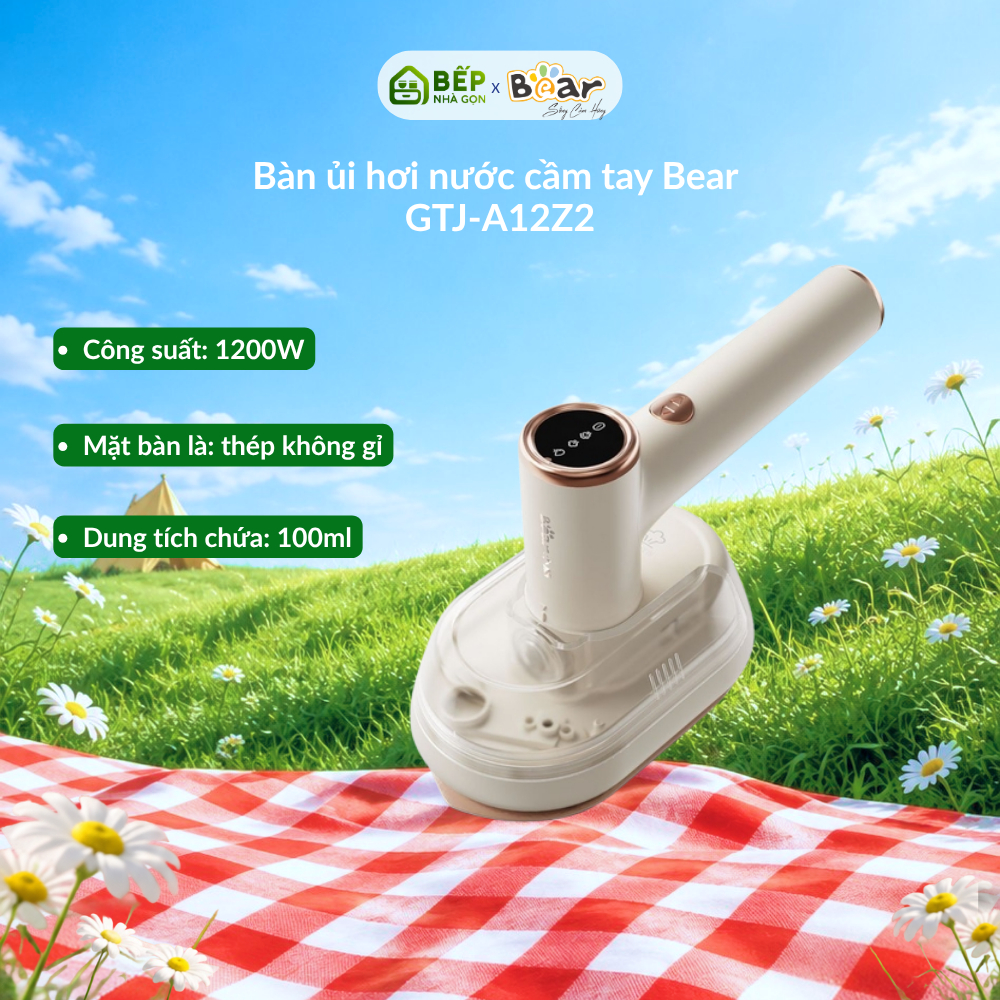Bàn ủi hơi nước cầm tay Bear GTJ-A12Z2 - Thiết kế hiện đại | Nhỏ gọn | Dễ dành mang theo đi du lịch