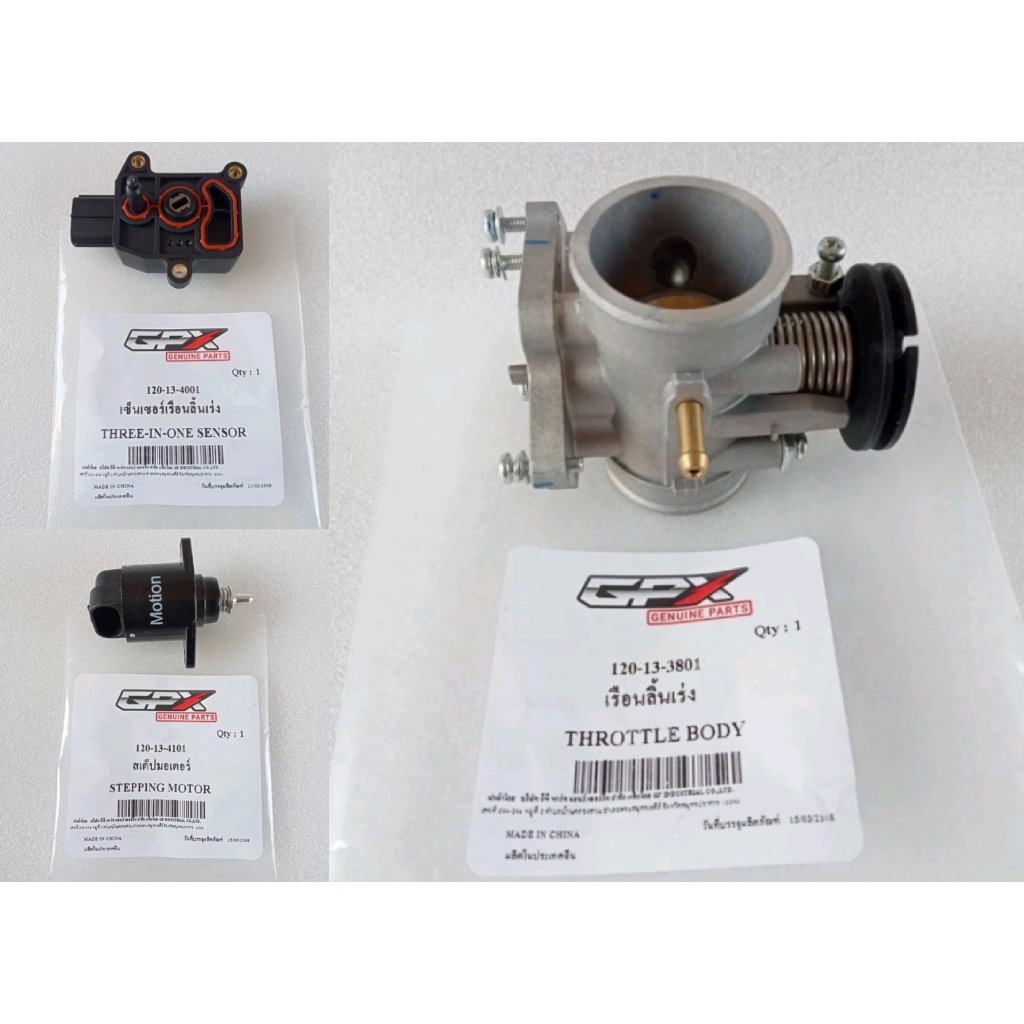 Họng Ga GPX Demon GR200R Chính Hãng - Cảm Biến Bộ Ba, Van Gió IACV Stepping Motor GPX GR200R Bản 2V 