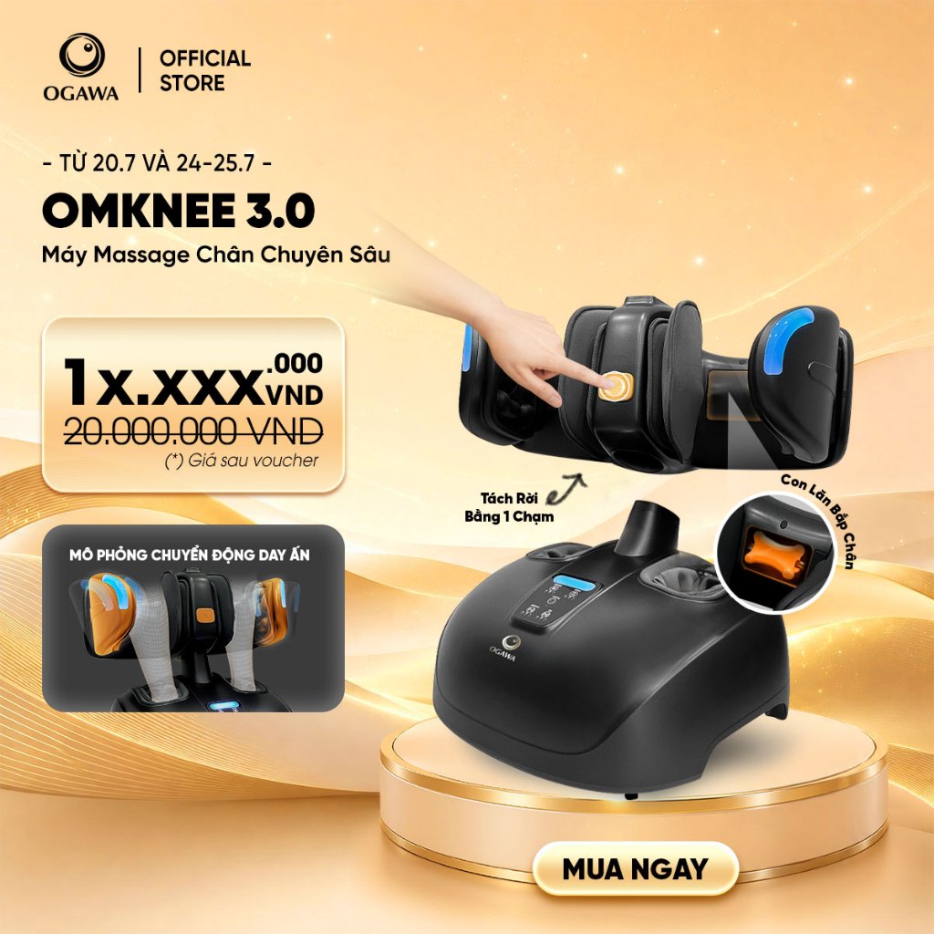 Máy massage chân Omknee 3.0 (OF-2005)- OGAWA  thế hệ mới - đa năng, hiện đại