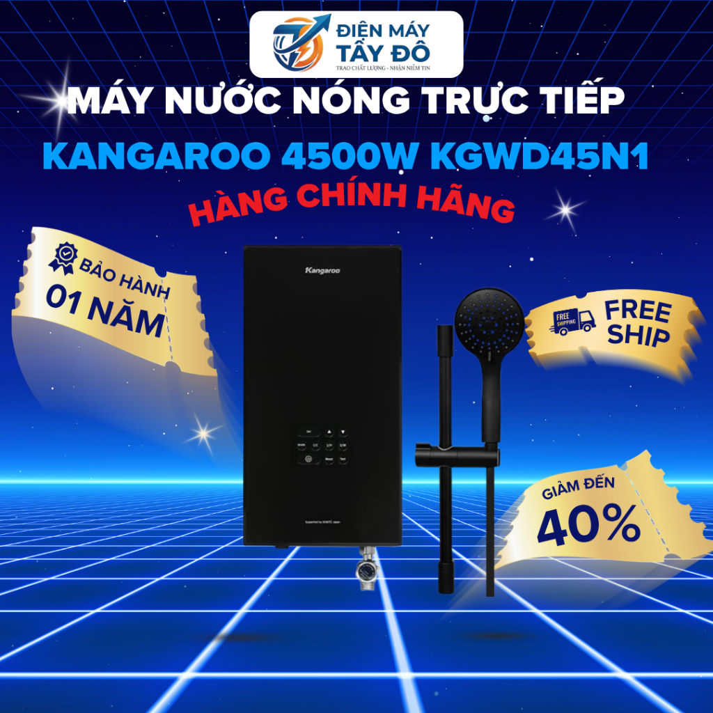 Máy Tắm Nóng Trực Tiếp 450W KGWD45N1 (Không Bơm) Chính Hãng Kangaroo