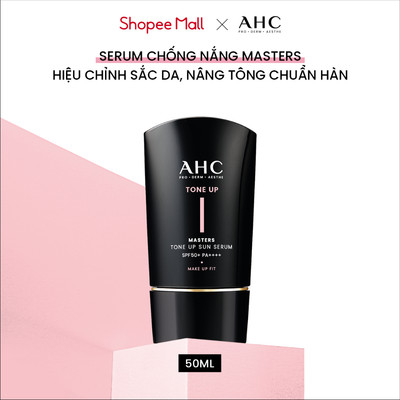 [LIVE] Bộ đôi Serum Chống Nắng Hiệu Chỉnh Sắc Da, Nâng Tone Chuẩn Hàn (50 ml x 2) AHC MASTERS TONE UP SUN SERUM