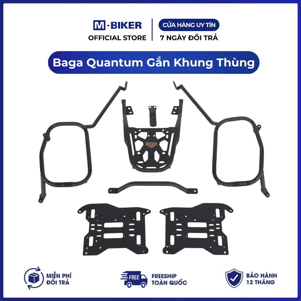 Baga Quantum gắn khung thùng, baga datbike quantum s1 s2 s3 gắn khung thùng | M-Biker