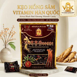 (COMBO 10 GÓI) KẸO SÂM ĐEN HÀN QUỐC GÓI 300G