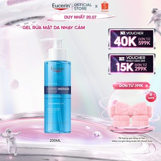 Gel rửa mặt dịu nhẹ cho da nhạy cảm Eucerin Dermopair Solution Cleansing Gel 200ml