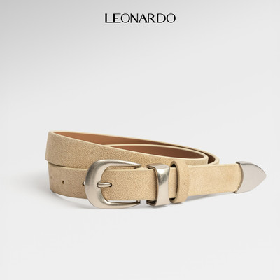 Thắt lưng nam Leonardo Nicholas da bò công nghiệp phong cách Western mạnh mẽ bản 2.5cm