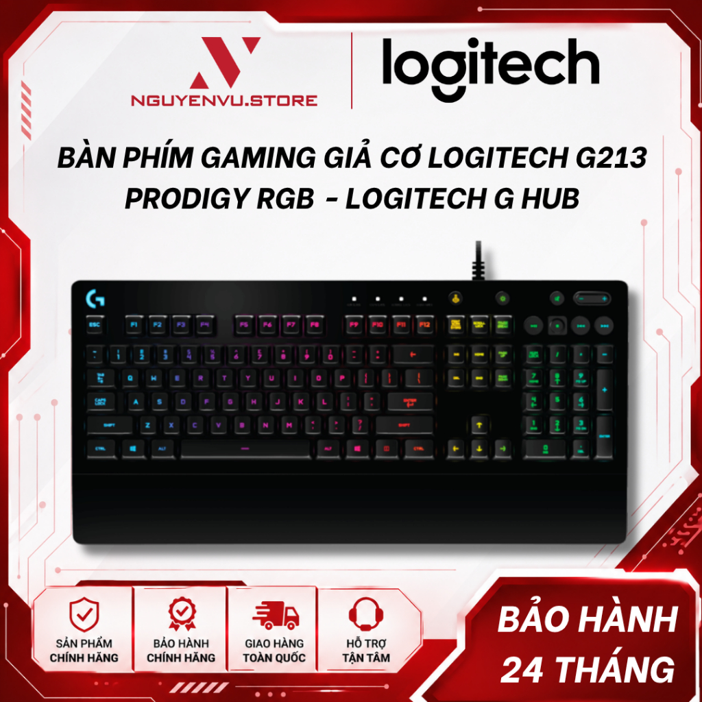 Bàn Phím Game Có Dây Logitech G213 Prodigy RGB - Hàng Chính Hãng