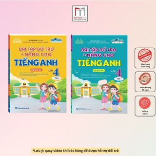 Sách - Combo 2c - GLOBAL SUCCESS - Bài tập bổ trợ và nâng cao tiếng anh lớp 4 tập 1 +2 (có đáp án)