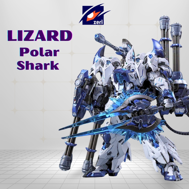Mô Hình Lắp Ráp IN ERA+ LIZARD 1/100 RMD Series Phiên Bản Polar Shark Tặng Kèm Decan Nước
