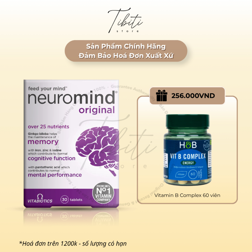 Vitamin Bổ Não Vitabiotics Neuromind Original 30 viên