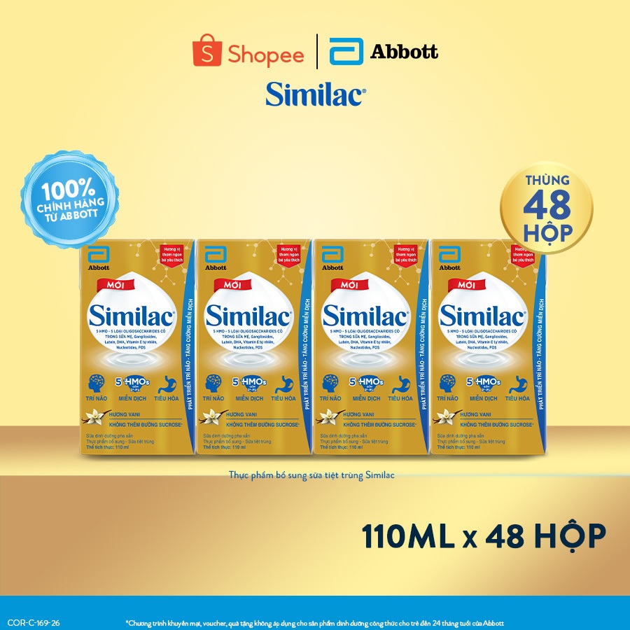 [KOL LIVE] Thùng sữa nước Similac hương Vanilla 110ml