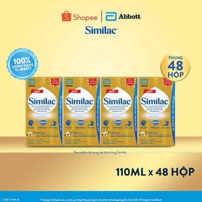 Thùng sữa nước Similac hương Vanilla 110ml