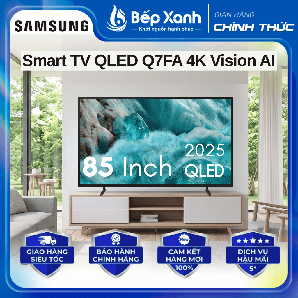 [CHÍNH HÃNG] Smart Tivi 85Inch Samsung QA85Q7FAAKXXV - QLED Q7FA 4K Vision AI Smart TV (2025)