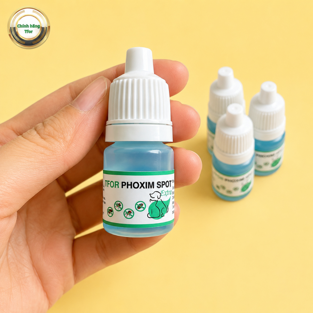 Nhỏ gáy ve rận chó mèo Tfor chính hãng lọ 1ml Phoxim Spot