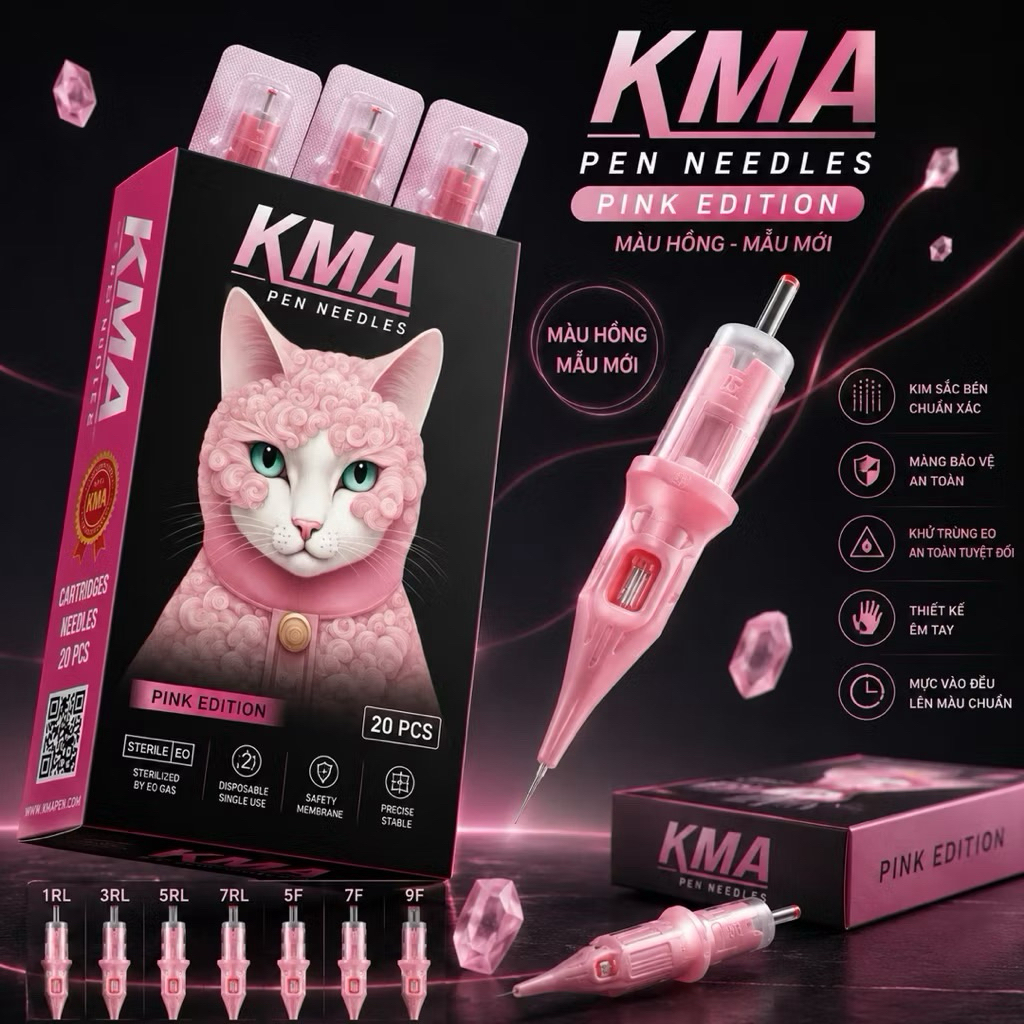 Kim Pen Kma Con Mèo Màu Hồng Mẫu Mới - DCPX Eva Pmu Việt Nam