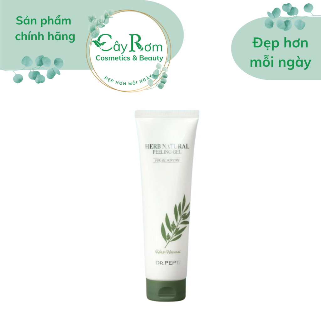 [DR.PEPTI] Tẩy Da Chết Dr.Pepti Herb Natural Peeling Gel 130ml – Làm Sạch Dịu Nhẹ, Sáng Da Tự Nhiên