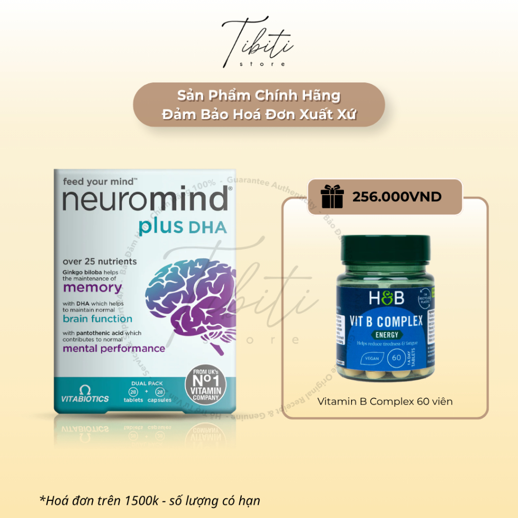 Vitamin Bổ Não Vitabiotics Neuromind  Plus DHA 56 Viên