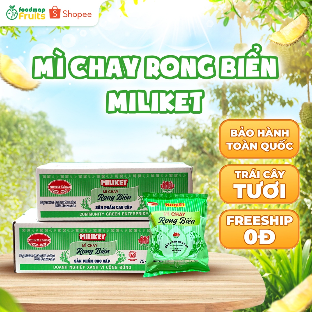 [DEAL HOT] Mì Chay Rong Biển Miliket Ngon Dễ Ăn - Thùng 30 gói - FoodMap