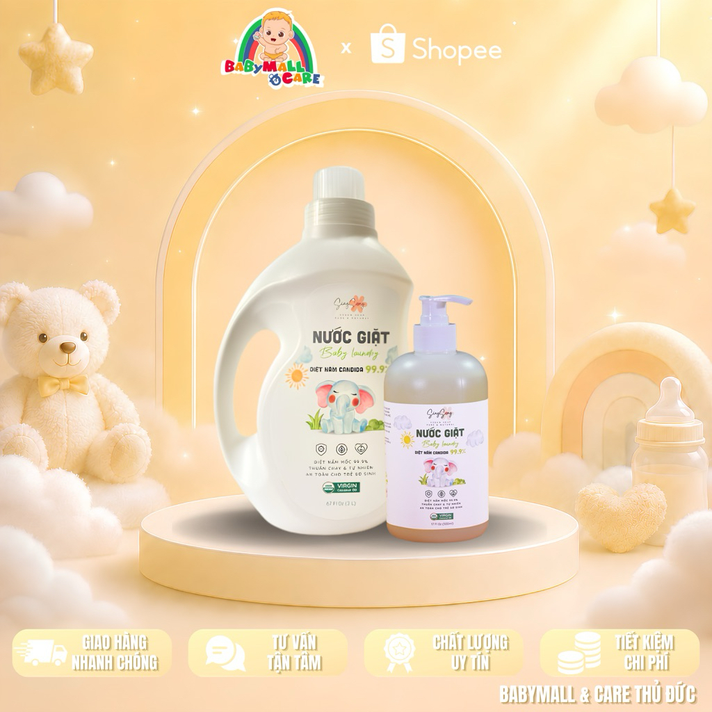 Nước giặt Baby Laundry Singsong diệt nấm Cadina cho bé