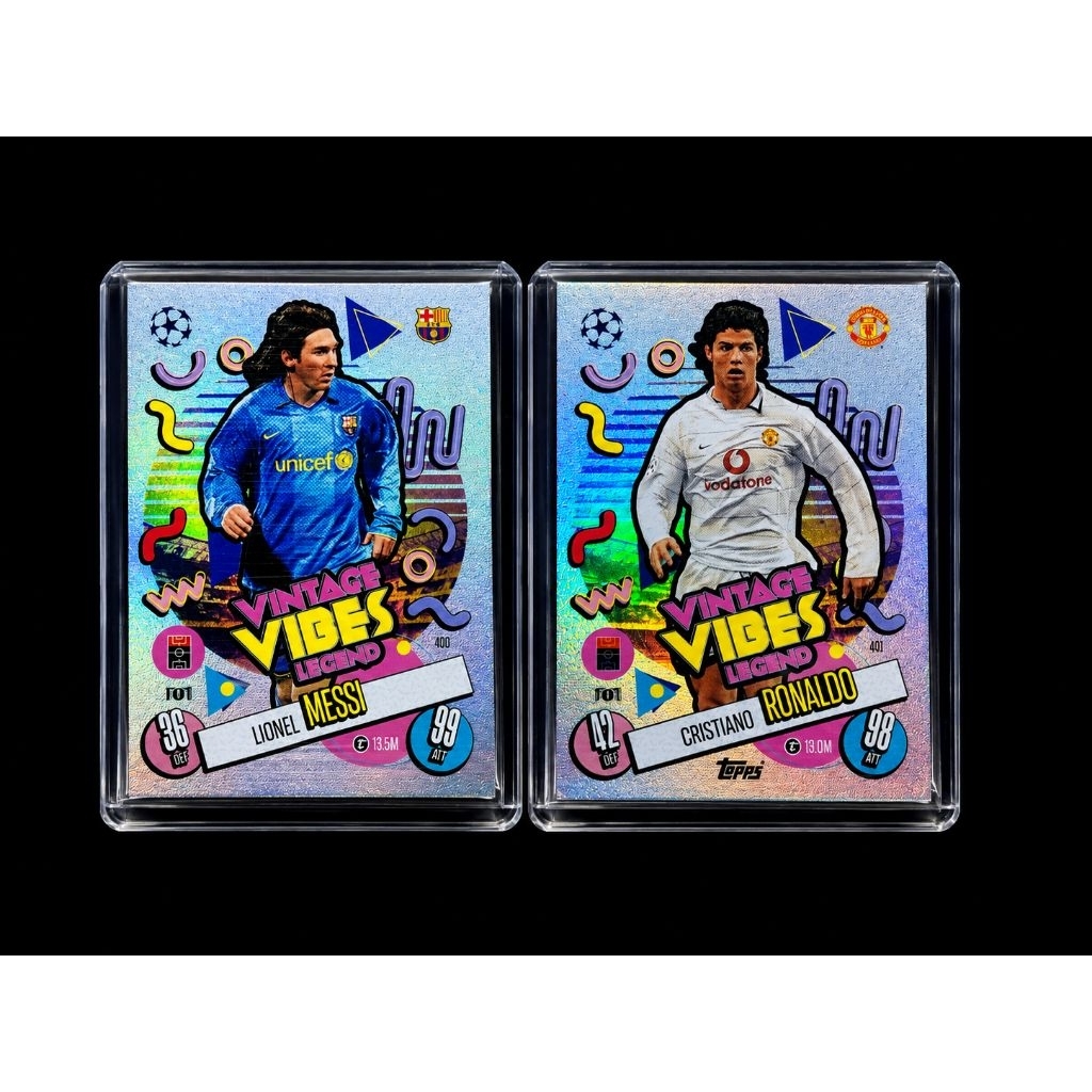 Thẻ Card CR7 & M10 Vintage Vibes Chính Hãng | Cristiano Ronaldo & Lionel Messi Sưu Tầm
