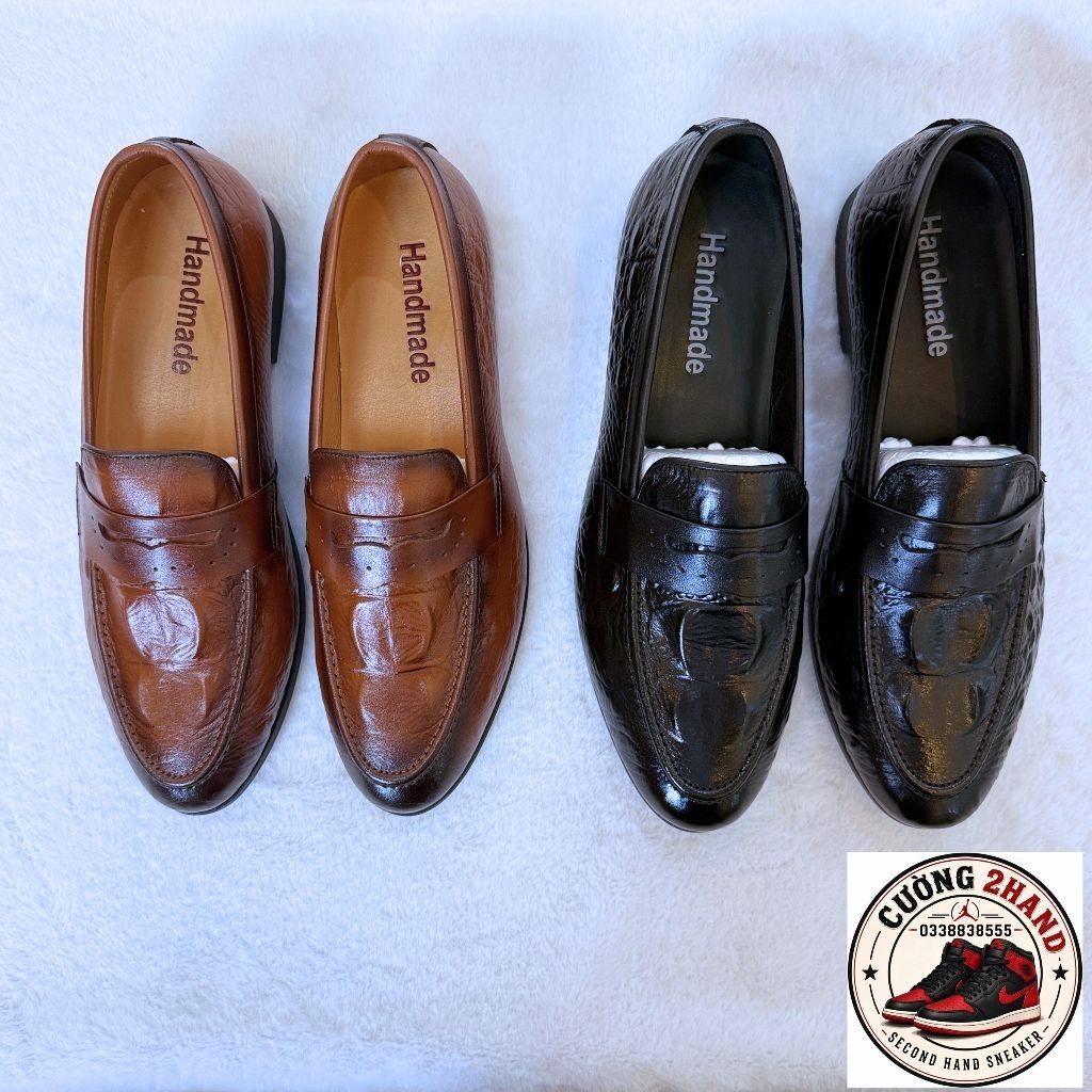 Giày Da Bò Penny Loafer