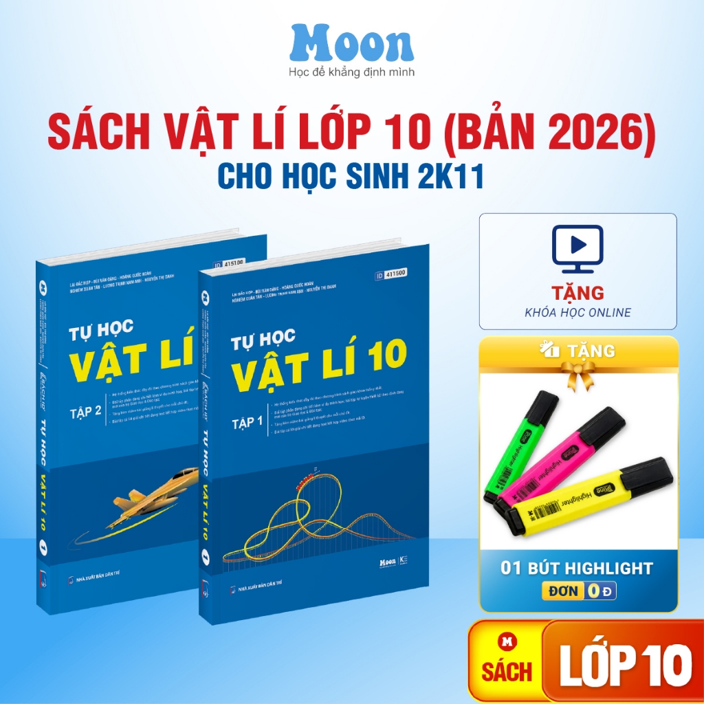 Sách Vật Lý lớp 10 Combo 2 Sách id tự học Vật lý lớp 10  chương trình mới - MoonBook