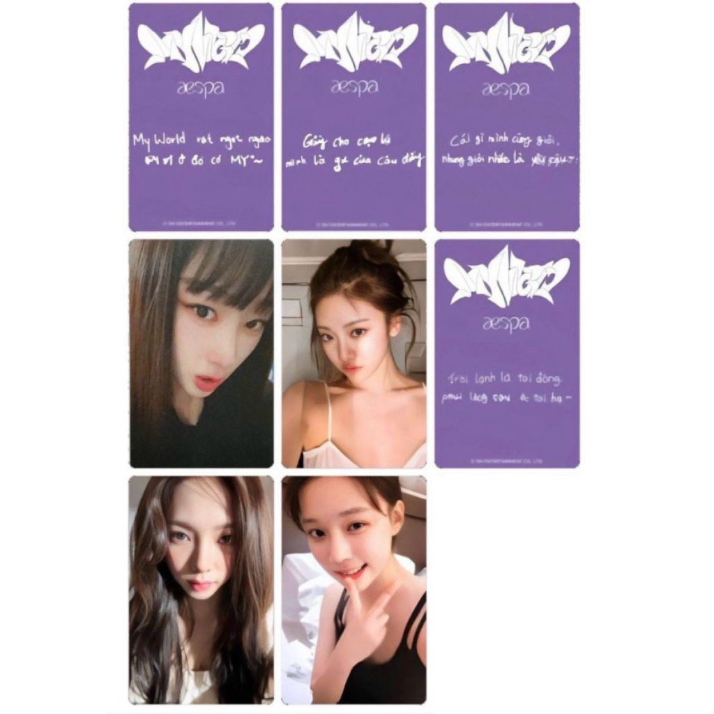 [OFFICAL][ĐỌC KĨ MÔ TẢ] photocard aespa random 1/4 | MY WORLD BANDINA PO