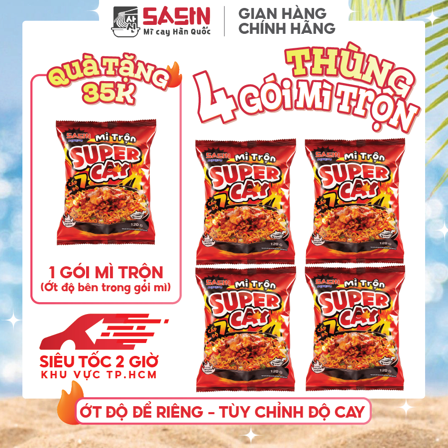 Mì Trộn Sasin Super Cay (Thùng 4 gói) BSET0170
