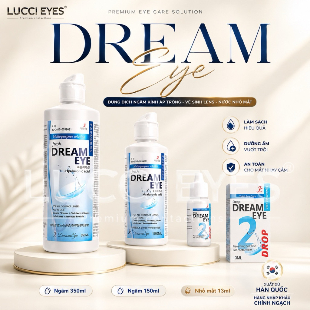 Nước Ngâm lens + Nhỏ Mắt + Phụ kiện lens ⚡️ Bộ dụng cụ hỗ trợ đeo lens và Bảo quản lens trong quá tr