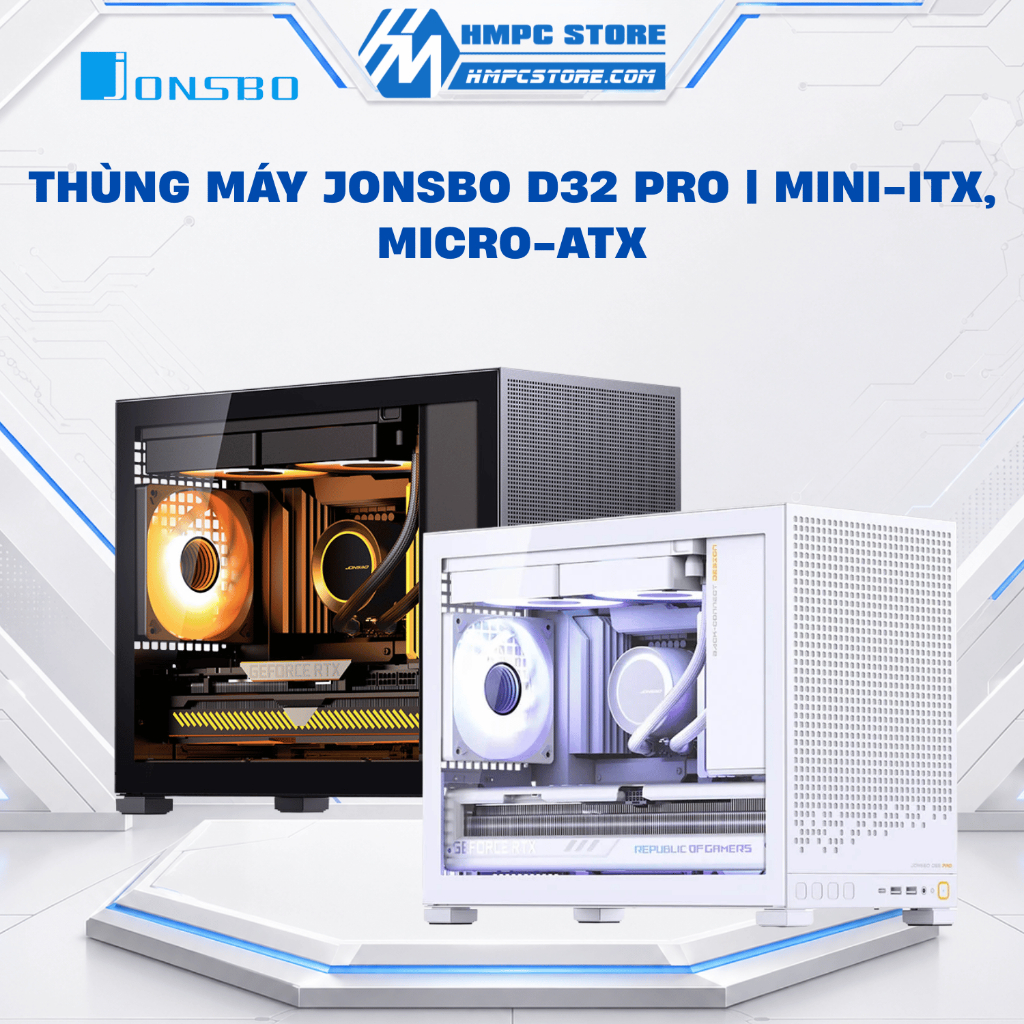 Case - Thùng máy Jonsbo D32 Pro | Mini-ITX, Micro-ATX, bảo hành 12 tháng