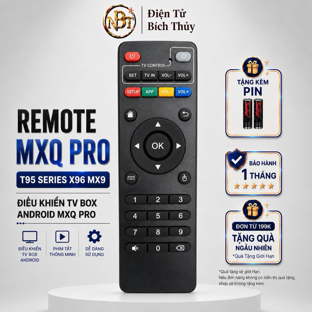 Remote Điều khiển đầu TV Box Android MXQ Pro T95 Sries X96 MX9 M8 Series M9C H9