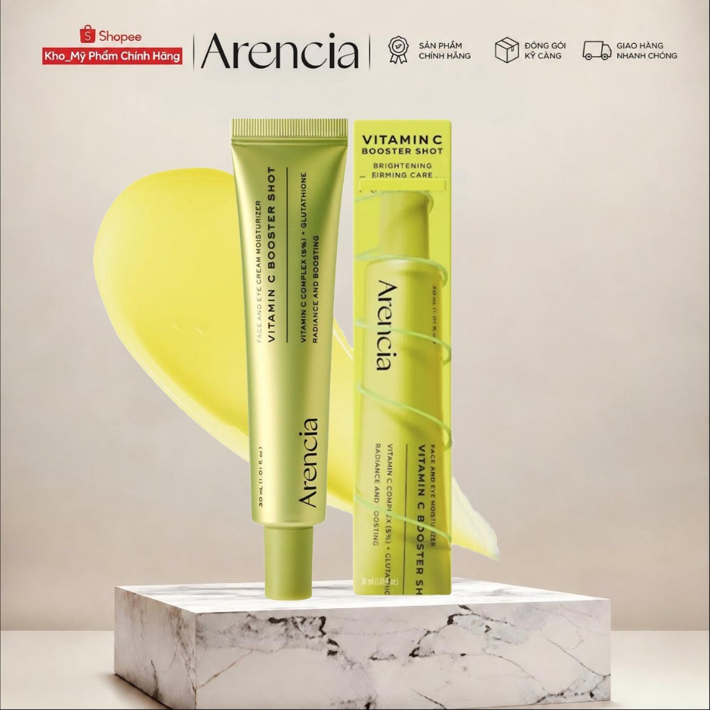 [Arencia] Serum Vitamin C Booster Shot 30ml Chính Hãng - Dưỡng Sáng Da, Mờ Thâm Nám, Chống Oxy Hóa, 