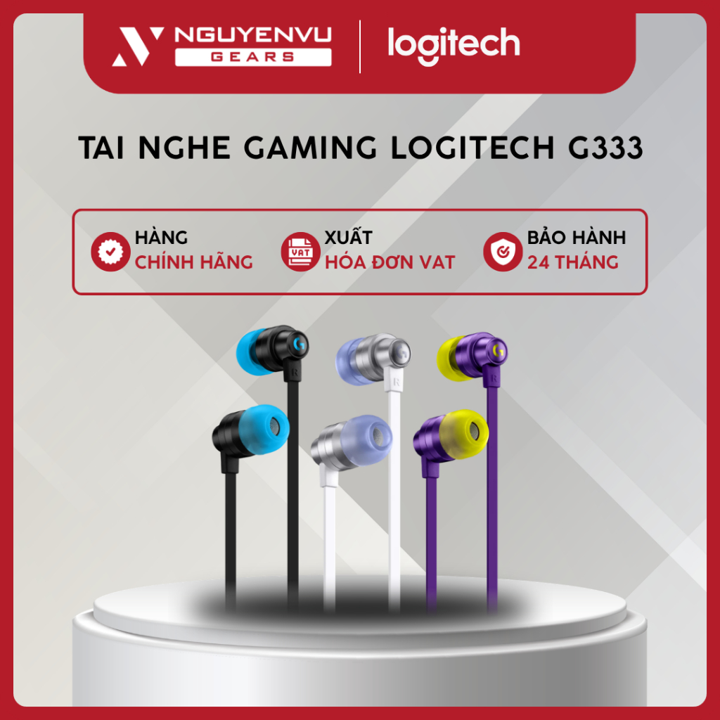 [Full VAT] Tai nghe gaming LOGITECH G333 - Driver kép 5.8+9.2mm / 19g / Không LED - BH 24 THÁNG