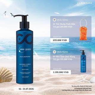 SỮA TẮM HƯƠNG QUẢ MỌNG & LAN NAM PHI LÀM SÁNG DA TỰ NHIÊN MISS COSMO BY HARNN 250ML