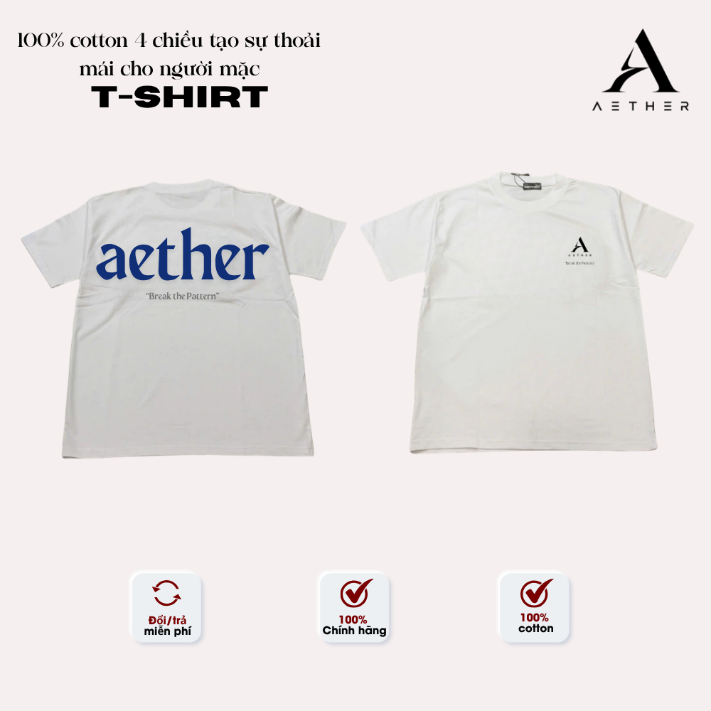 Áo Thun Oversized AETHER Break The Pattern – 100% Cotton
