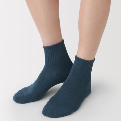 [26AW] MUJI Tất Nam Cổ Lửng Ôm 90 Độ Lòng Tất Dệt Kiểu Vòng (25-27CM)