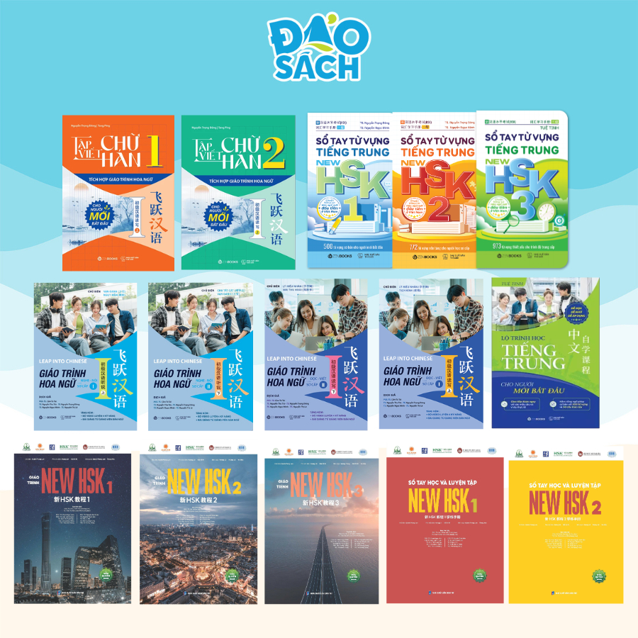 Trọn Bộ Sách Học Tiếng Trung - Giáo Trình HSK Chính Thống - Tự Học Tiếng Trung Toàn Diện A-Z