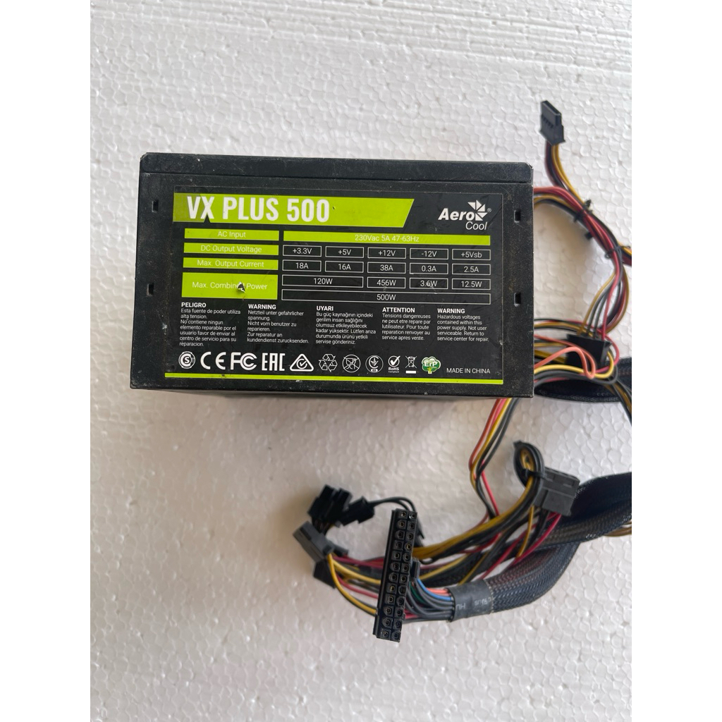 Nguồn Máy Tính Aerocool 500W / 600W (Cũ, Nguyên Zin) - Hàng Người Dùng Nâng Cấp, Sạch Đẹp Không Rỉ S