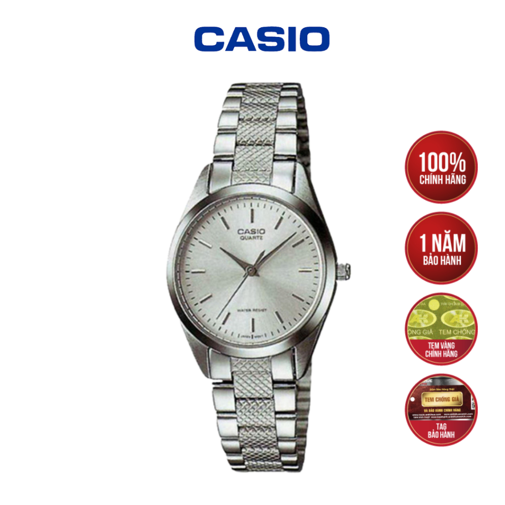 [MÃ LTP-1274D-7ADF] Đồng Hồ Nữ Casio Dây Kim Loại – Mặt Tròn Cổ Điển Tối Giản