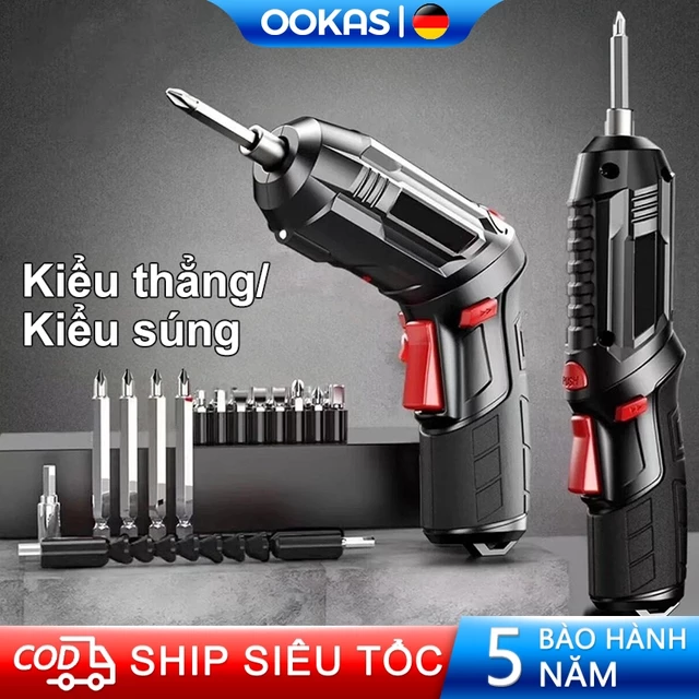 OOKAS Máy Bắt Vít Cầm Tay, Đa Năng Gia Dụng Thông Minh, đa năng xoay 90 độ