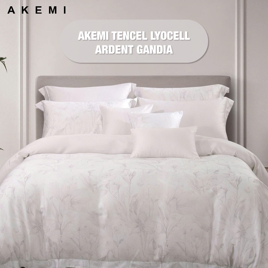 Bộ ga vỏ gối 6 món Akemi Tencel Lyocell Ardent kèm chăn chần bông