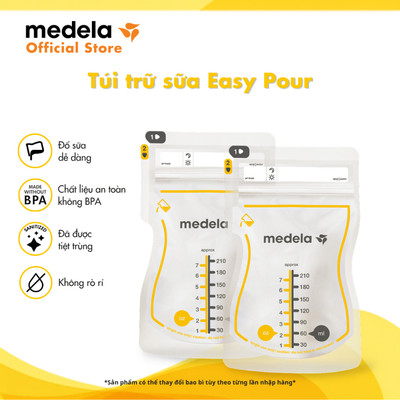 Túi trữ sữa | Medela Easy Pour loại 210ml - Không rỏ rỉ - An toàn - Tiện lợi