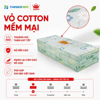 Nệm Bông Ép Vạn Thành - Vải Cotton (Màu Ngẫu Nhiên)
