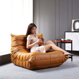 Ghế lười togo khung gỗ TỔNG KHO NỘI THẤT HCM da đen size lớn chất da cao cấp, kích thước 90x90x75 ship hỏa tốc