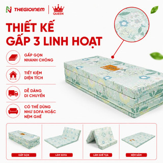 Nệm Bông Ép Vạn Thành - Vải Cotton (Màu Ngẫu Nhiên)