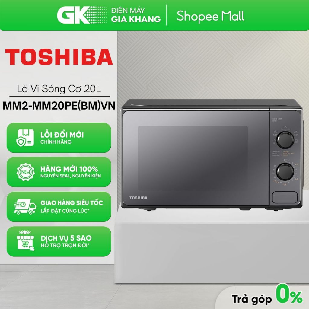 MM2-MM20PE(BM)VN | Lò Vi Sóng Cơ Toshiba MM2-MM20PE(BM)VN (Ko nướng) / MM2-MG20PE(BM)VN (Có Nướng)