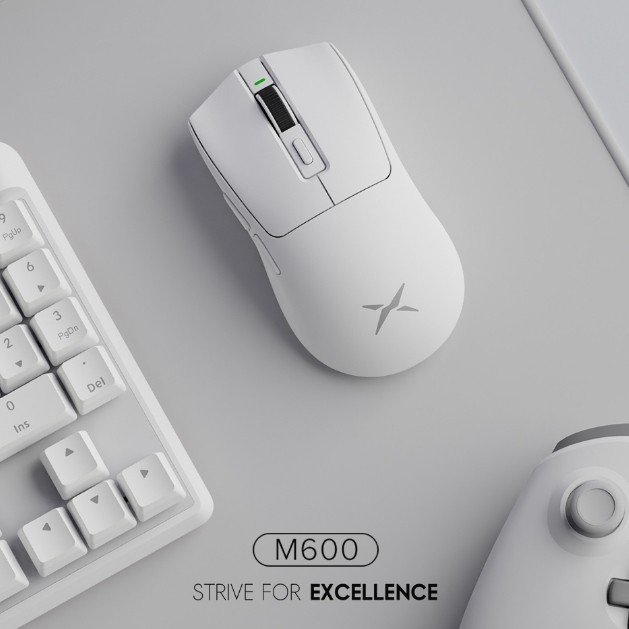 Chuột Gaming Không Dây DELUX M600 Pro PAW3395 Siêu Nhẹ 52g Wireless 2.4GHz Pin 500mAh
