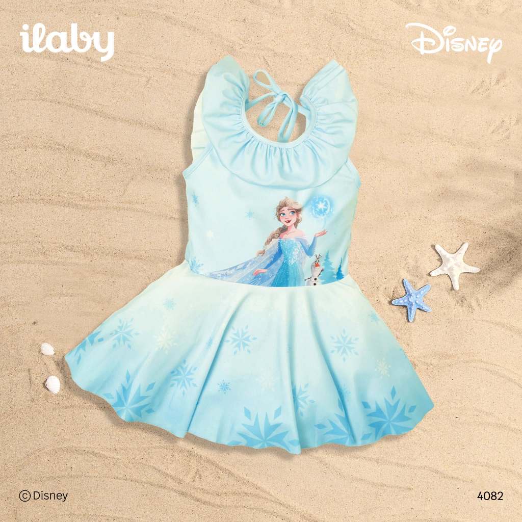 [TẶNG TÚI BƠI] Váy bơi liền thân bé gái ILABY HCM đồ bơi bé gái Elsa chất liệu cao cấp [4082]