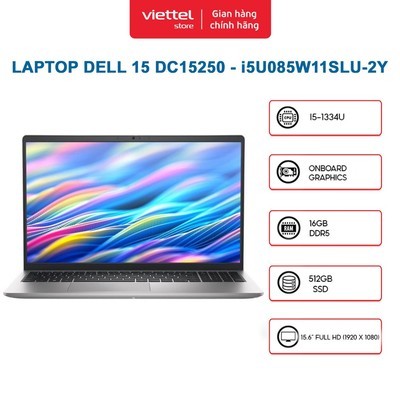 Laptop Dell 15 DC15250 - i5U085W11SLU-2Y | 15.6" | Core i5-1334U | 8GB | 512GB SSD | Win11 + Office