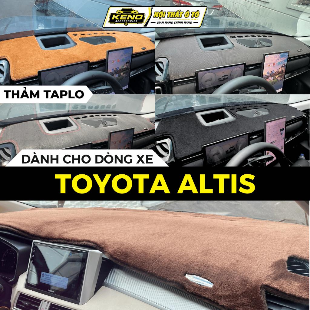 Thảm Taplo Ô Tô Theo Xe TOYOTA ALTIS,Thảm Taplo Cắt Laser Chuẩn Form, Bảo Vệ Taplo, Chống Nóng, Chốn